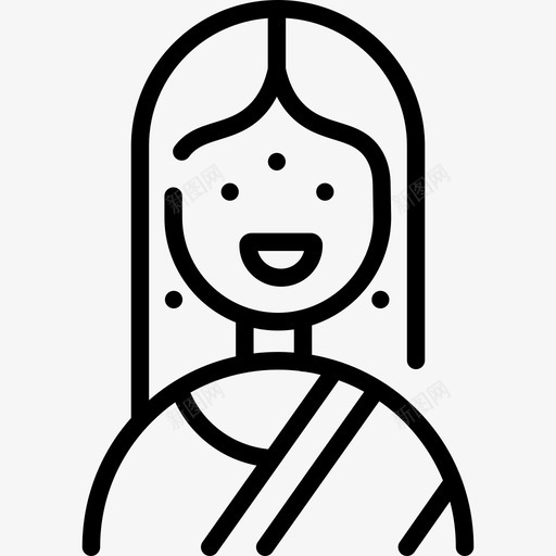 女印度3直系图标svg_新图网 https://ixintu.com 印度3 女 直系