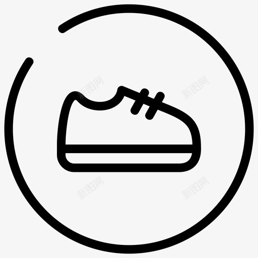 童鞋圆鞋图标svg_新图网 https://ixintu.com 商店 圆 童鞋 运动鞋 鞋