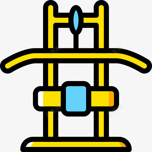举重运动员运动47黄色图标svg_新图网 https://ixintu.com 举重运动员 运动47 黄色