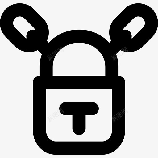 挂锁安全19轮廓图标svg_新图网 https://ixintu.com 安全19 挂锁 轮廓