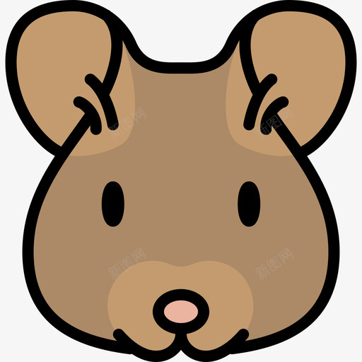 小鼠动物25线性颜色图标svg_新图网 https://ixintu.com 动物25 小鼠 疾病小鼠 线性颜色