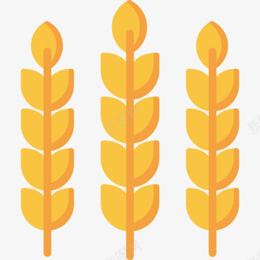 小麦农场10平坦图标图标