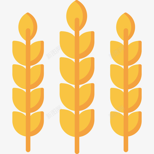 小麦农场10平坦图标svg_新图网 https://ixintu.com 农场10 小麦 平坦