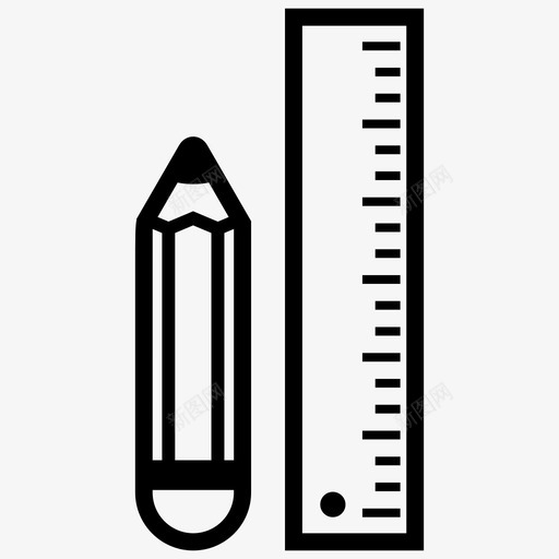 文具绘图图标svg_新图网 https://ixintu.com 尺子 教育6 文具 绘图 设计 铅笔
