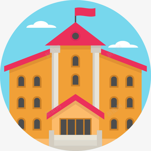 学校教育40公寓图标svg_新图网 https://ixintu.com 公寓 学校 教育40