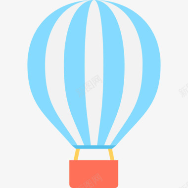 热气球运输28扁平图标图标