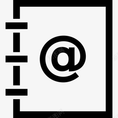 电子邮件簿地址议程图标图标
