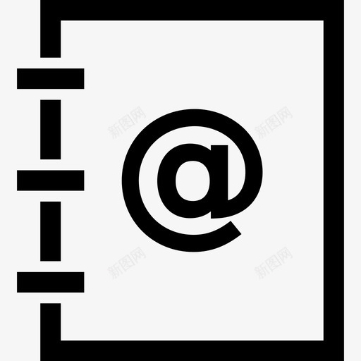 电子邮件簿地址议程图标svg_新图网 https://ixintu.com 地址 用户界面大纲 电子邮件簿 联系人簿 议程