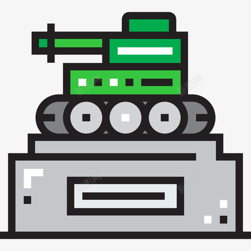 坦克博物馆8线性颜色图标svg_新图网 https://ixintu.com 博物馆8 坦克 线性颜色