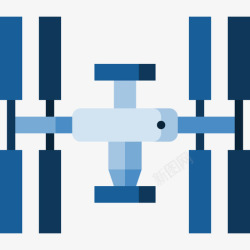 24号太空站宇宙24号扁平图标高清图片