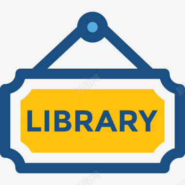 图书馆学校和教育部图标图标
