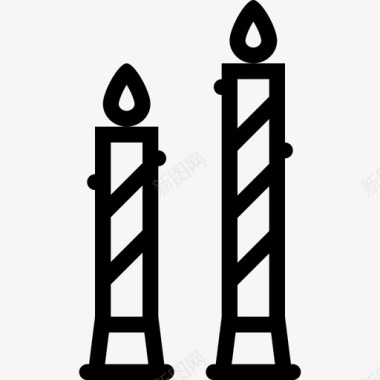 蜡烛爱情4直线型图标图标