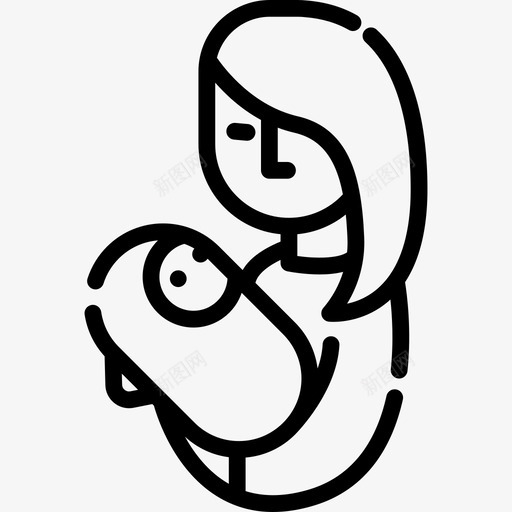 新生儿母亲节4直系图标svg_新图网 https://ixintu.com 新生儿 母亲节4 直系