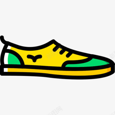 鞋男鞋4黄色图标图标