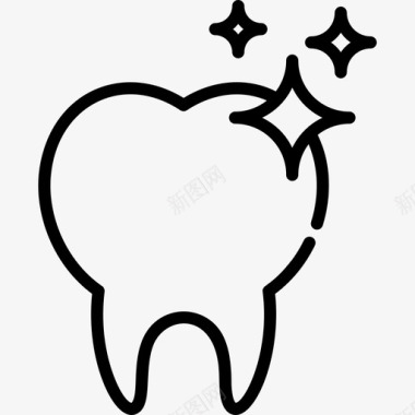 磨牙牙齿护理8直线型图标图标