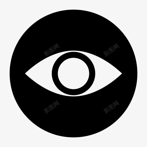 眼睛隐藏光学图标svg_新图网 https://ixintu.com 光学 可见性 用户界面 眼睛 视图 隐藏