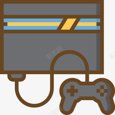 游戏机游戏元素线性颜色图标图标