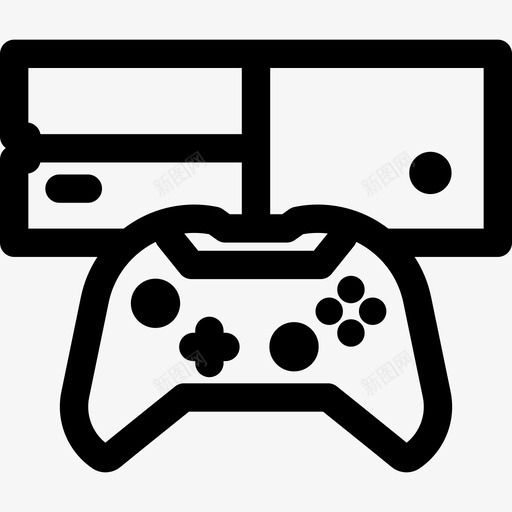 Xbox物联网5线性图标svg_新图网 https://ixintu.com Xbox 物联网5 线性