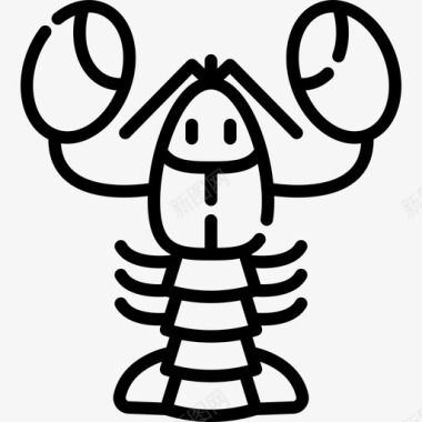 龙虾海洋生物6直系图标图标