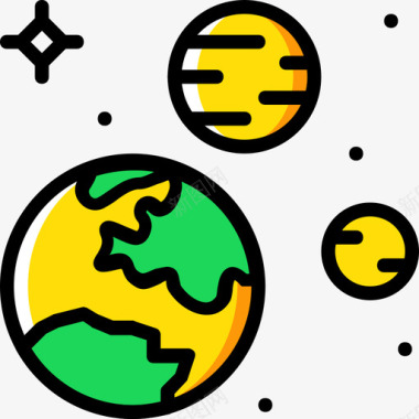 太阳系太空13黄色图标图标