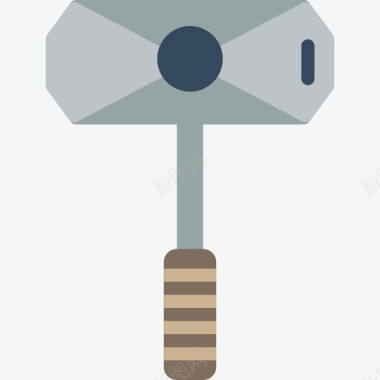 锤子武器4扁平图标图标