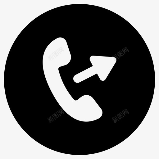 打电话打外线电话图标svg_新图网 https://ixintu.com 打外线电话 打电话