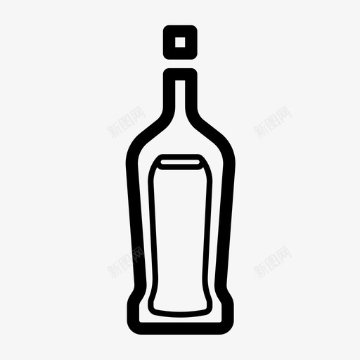 杜松子酒酒瓶子图标svg_新图网 https://ixintu.com 杜松子酒 玻璃瓶 瓶子 酒 饮料套装4