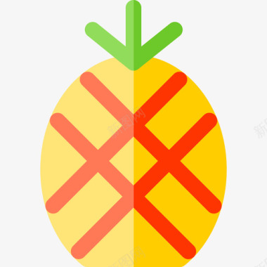 菠萝夏季食品饮料无糖图标图标
