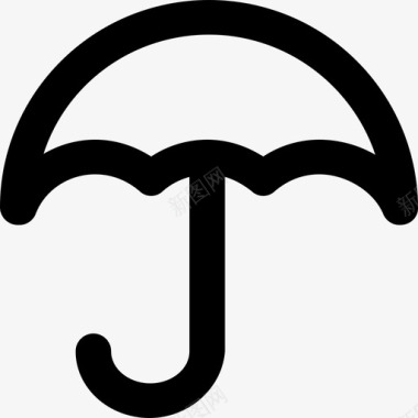 雨伞旅行24粗体圆形图标图标