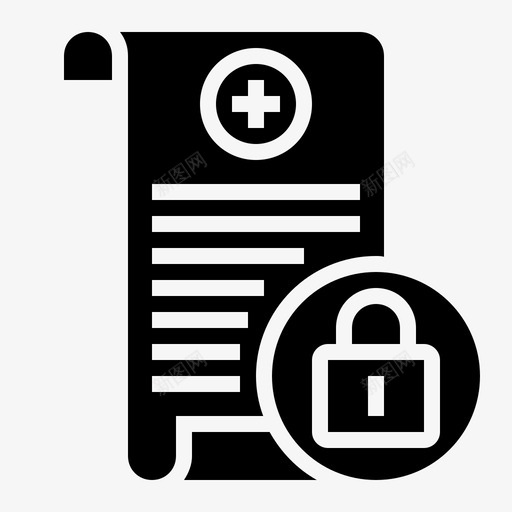 医疗数据安全合同通用数据保护条例图标svg_新图网 https://ixintu.com 医疗数据安全 合同 通用数据保护条例