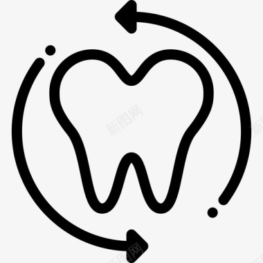 牙齿牙齿护理5线性图标图标