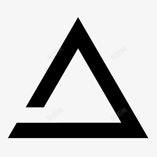 三角形对称结构图标svg_新图网 https://ixintu.com 三角形 图案 对称 形状 格式 结构 轮廓