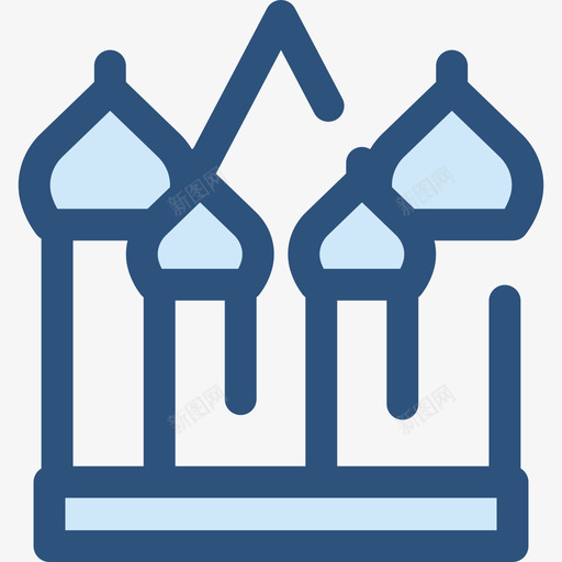 圣巴西尔大教堂旅行16蓝色图标svg_新图网 https://ixintu.com 圣巴西尔大教堂 旅行16 蓝色