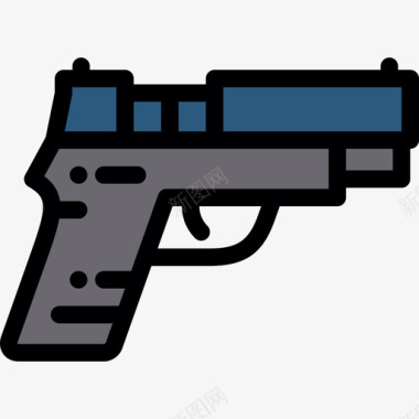 手枪警察局2线纹颜色图标图标