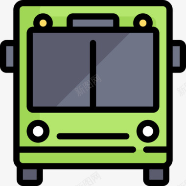 巴士假日旅行线颜色图标图标