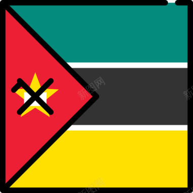 莫桑比克国旗收藏3广场图标图标