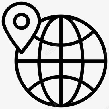 全球定位地理定位全球通信图标图标