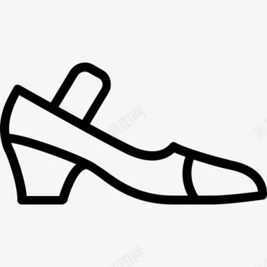鞋女鞋3线性图标图标