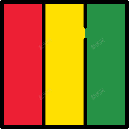 几内亚国旗收藏3广场图标svg_新图网 https://ixintu.com 几内亚 国旗收藏3 广场