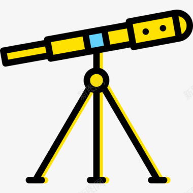 望远镜科学18黄色图标图标