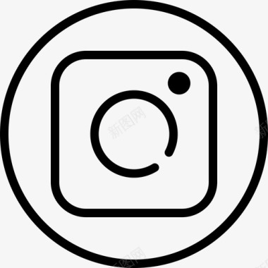 Instagram社交媒体24线性图标图标