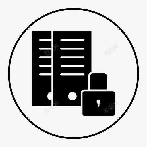 数据库保护备份锁图标svg_新图网 https://ixintu.com 备份 大数据黑填充圈 安全 数据库保护 网络 锁