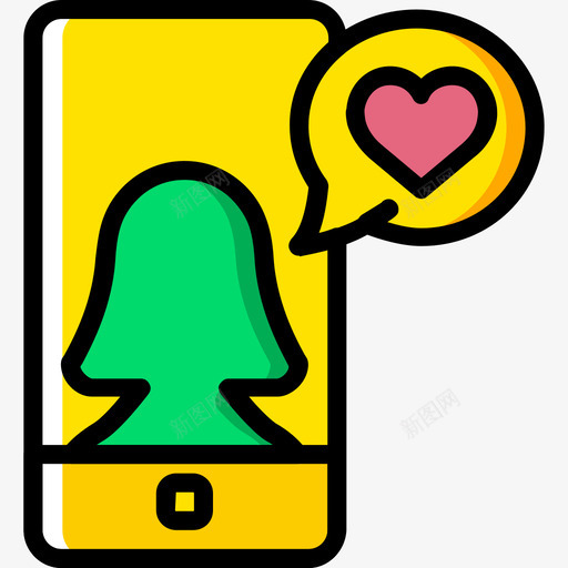 智能手机浪漫生活方式10黄色图标svg_新图网 https://ixintu.com 智能手机 浪漫生活方式10 黄色