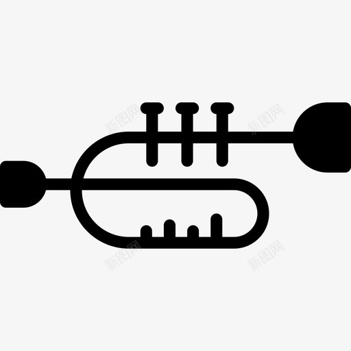 小号音乐7填充图标svg_新图网 https://ixintu.com 填充 小号 音乐7