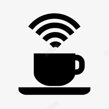 咖啡热点网吧wifi图标图标