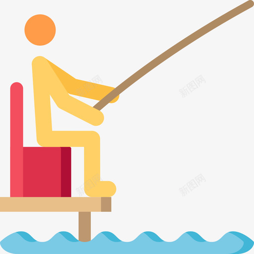 钓鱼海滩公寓图标svg_新图网 https://ixintu.com 公寓 海滩 钓鱼