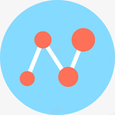 折线图网络和网络4圆形图标图标