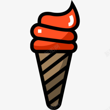 冰淇淋35号酒店原色图标图标