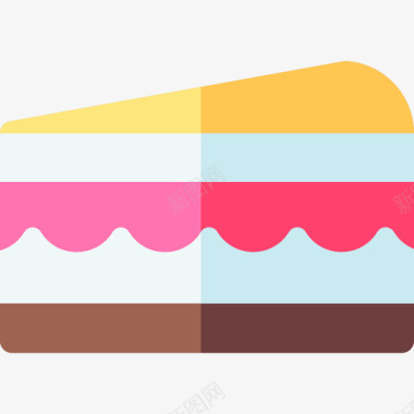 蛋糕面包房8扁平图标图标