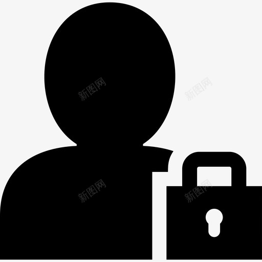 私人用户锁配置文件图标svg_新图网 https://ixintu.com 用户界面 私人用户 配置文件 锁
